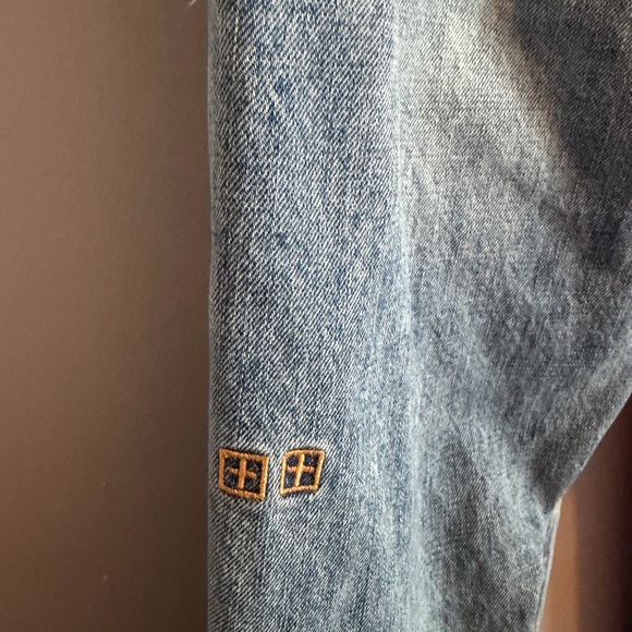 Ksubi Anti K Stage Dive Trashed Blue Distressed Jeans 33 cropped - Picture 6 of 11